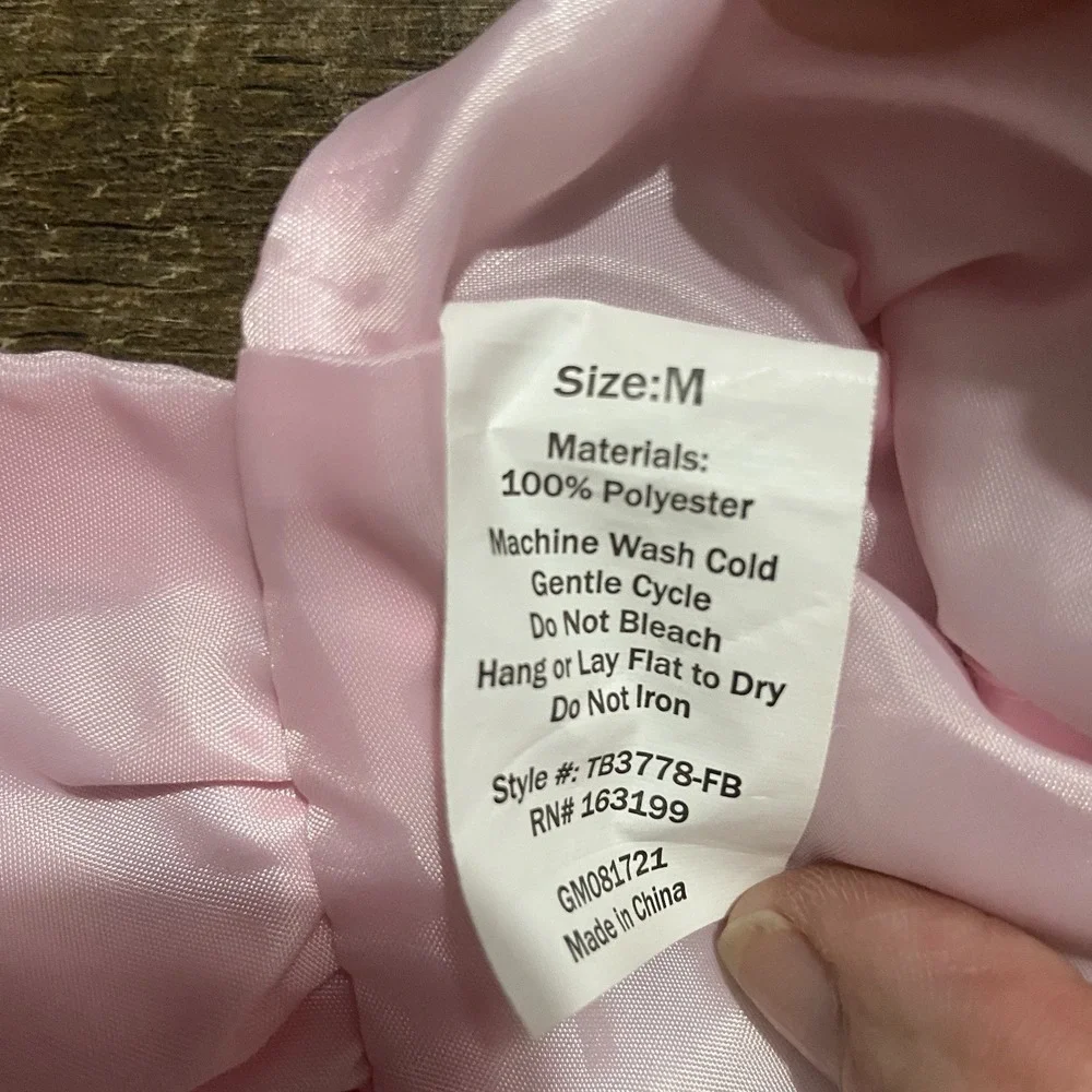 Dog Puffer Vest Size Medium Pink With Bow Hook & Loop Closure Coquette Gorpcore